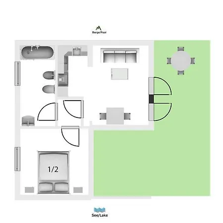Apartman Sole E Luna - Sole Garten Ferienwohnung
